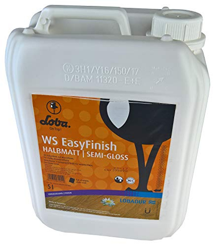 LOBADUR® WS EasyFinish, vattenbaserad kork och parkettlack, för tung belastning (2,5 liter, halvmatt)