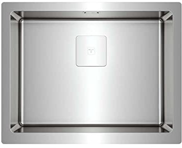 Teka | 60 cm Einbauspüle mit Edelstahlwanne mit SilentSmart | AMERICAN PRO 60 M-XP 1B | Edelstahl | 59,5 x 46,8 x 20 cm