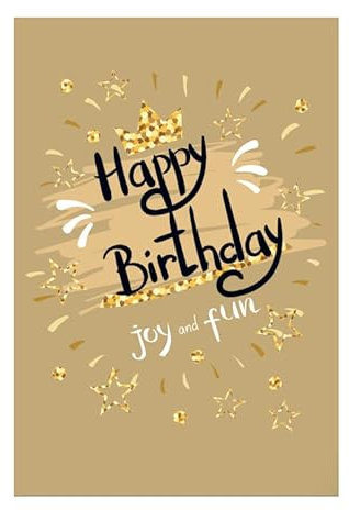 Handarbeit - Lieblingsladen 1 Premium Geburtstagskarte Happy Birthday 18x12cm mit weißem Umschlag, Karte zum Geburtstag Glückwunschkarte Alles Gute Happy-Birthday-Karten