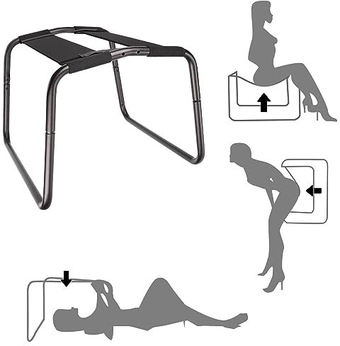 Sex Position Enhancer Chair Sex Furniture Positions Bouncing Mount Stools for Bedroom Bathroom Weightless Love Position Aids Elastic Bouncer Chair Seat Novelty Toy for Couples Adult Riding Games Black