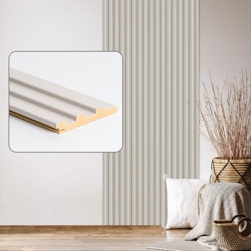 Haak Set di 14 pannelli da parete e soffitto Desiwa in beige sabbia, 10,7 x 252 cm
