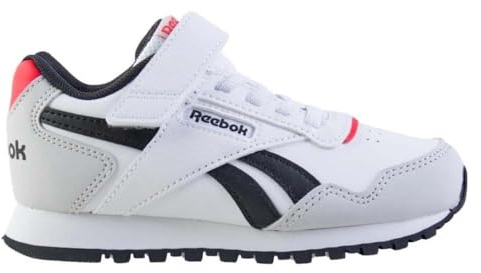 Reebok Mens Glide Elastic & Top Strap Sneaker, Ftwrwhite Mistgrey Energyred, 9 UK