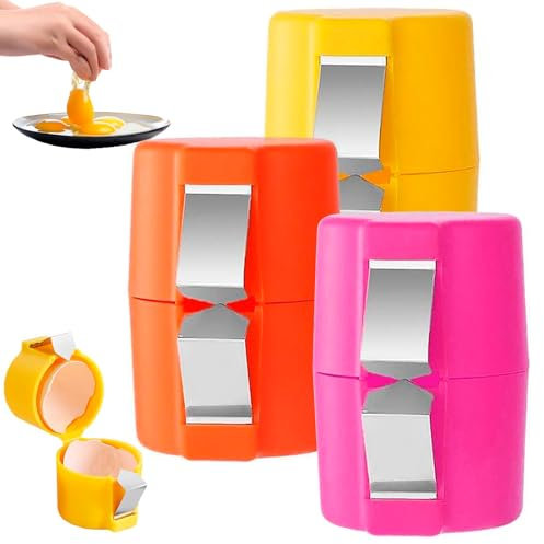 TJYAEKLTD Eierschalenöffner, 3 Stück Egg Shell Opener, Handgehaltener Eierschalenöffner-Tragbares Eierknacker Trennwerkzeug, Effizienter Eierschäler für Zuhause und Restaurant