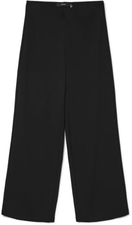 Vero Moda Femme Wide Vmberlin Zamira MW Pantalon Large Noos, Noir, M / 30L EU