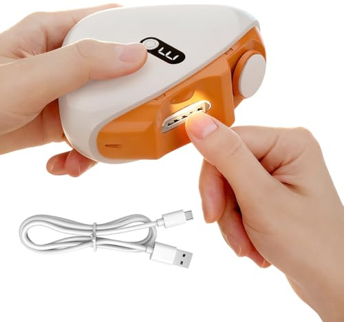 Zyntora Tagliaunghie Elettrico | 3 Velocità Tagliaunghie per Piedi e Mani ManiElettrico | Rifinitore e Lucidatore Unghie Automatico | per Bambini Adulti Anziani e di Bellezza