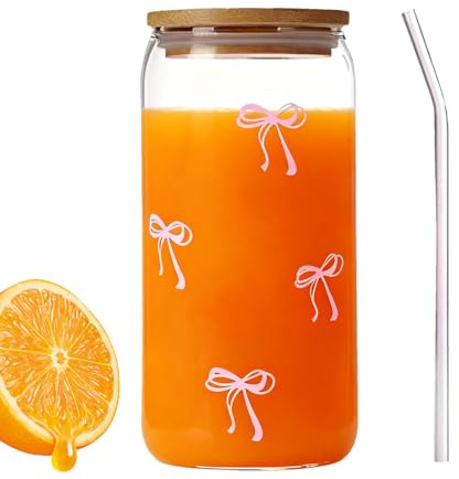 Generico Bicchiere In A Con Coperchio E Cannuccia | 500 ml Bicchiere Con - Da Bere - Per Caffè Freddo E Cocktail E Tè E Acqua Da Bere E Ragazze Adolescenti E Bar Domestico