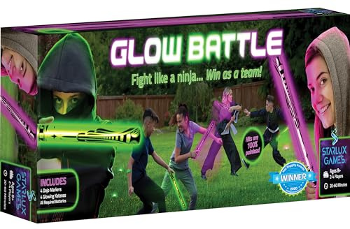 Ninja Toys Meet Samurai Swords in Glow Battle | Ninja Toys for Boys | Ages 8-12+, 2-4 Players | Kids Sword Game | Glow in the Dark Games | Glow Swords for Kids 8-12+ | A Thrilling Ninja Sword Game!