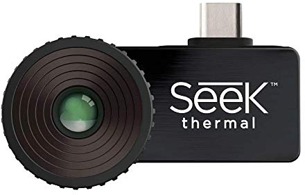 Seek Thermal CompactXR Preiswerte Wärmebildkamera mit Erweiterter Sichtweite, USB-C Anschluss und Wasserdichtem Schutzgehäuse Kompatibel mit Android Smartphones - Schwarz