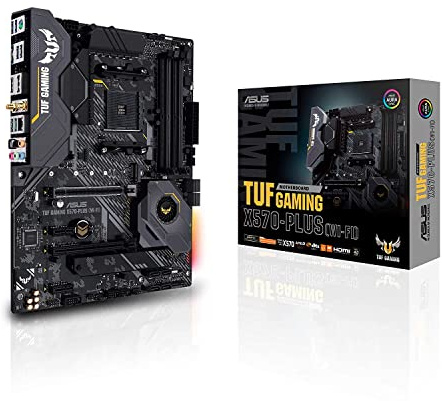 ASUS AM4 TUF Gaming X570-Plus (Wi-Fi) AM4 Zen 3 Ryzen 5000 & 3rd Gen Ryzen ATX Motherboard with PCIe 4.0, Dual M.2, 12+2 with Dr. MOS Power Stage