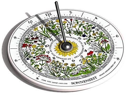 HORA Floris aus Porzellan - Sonnenuhr mit Blumenuhr nach Carl von Linné