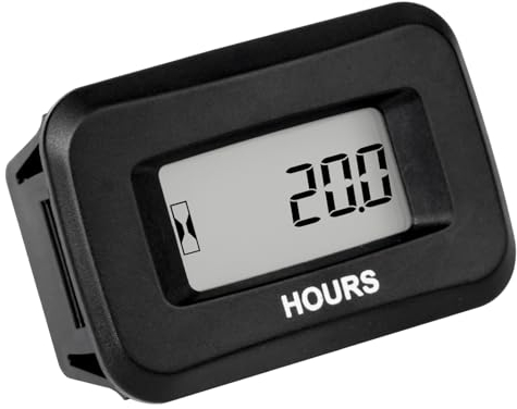 Compteur d'heures d'entretien numérique Runleader, Volt.DC 5V à 60V pour tondeuse à gazon ZTR Générateur de tracteur Chariot de golf Épurateur de voiture de club Compresseur de moteur de VTT