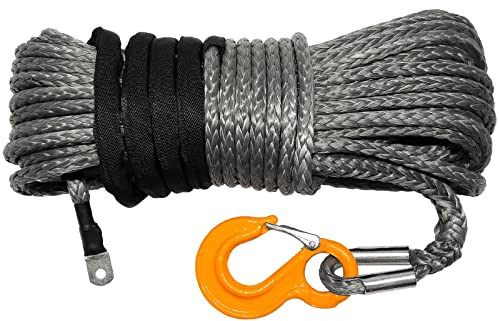 WINCHMAX Premium Quality Synthetic WInch Rope 30m x 12mm with Competition Hook