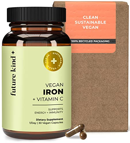 Future Kind Iron Supplement for Women & Men, Chelated Bisglycinate, 30ct