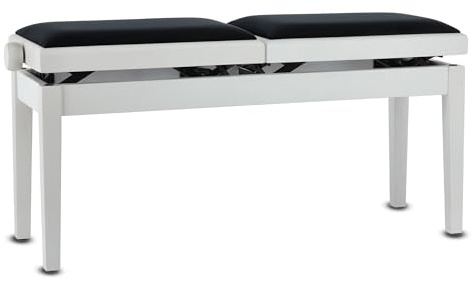 GEWA Pianobank Deluxe Double, weiß matt