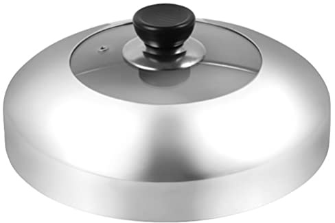 BESTonZON Wok Lid Frying Pan Cover 28cm Visible Cookware Lid Universal Skillet Replacement for Pots Pans Skillets Frying