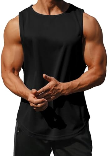 Litthing Débardeurs de Course pour Hommes Tank Top sans Manches T-Shirt | Séchage Rapide, Gymnastique, Les Entraînements, Été Lâche, Décontracté Respirant