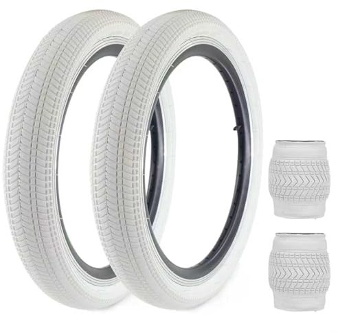 ZUKKA Confezione da 2 pneumatici per bicicletta, 16 x 2,125, 16 pollici, 57-305, per BMX, MTB, mountain bike, bicicletta per bambini, triciciclo, Crusier Bicycle, colore bianco