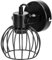 Glowster Applique metallico nero E27 senza sorgente luminosa, ideale per l'illuminazione decorativa in casa e in negozio.
