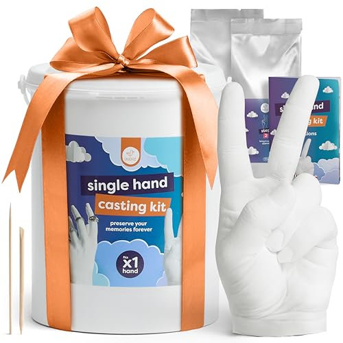 chuckle - 3D Einzelhand-Guss-Kit, DIY Hand-Skulptur für alle Altersgruppen, Erstelle personalisierte Andenken, Ringhalter, Perfekt für Geburtstagsfeiern, Muttertag, Besondere Meilensteine