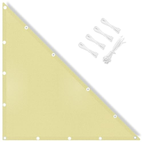 IOAOI Sun Shade Sail Waterproof, 3x3x4.24M Right Triangle Awning Canopy, 95% UV Block with Free Rope, Sunscreen Awning Canopy for Outdoor, Garden, Patio, Yard, Lawn, Pergola, Carport-Off-White