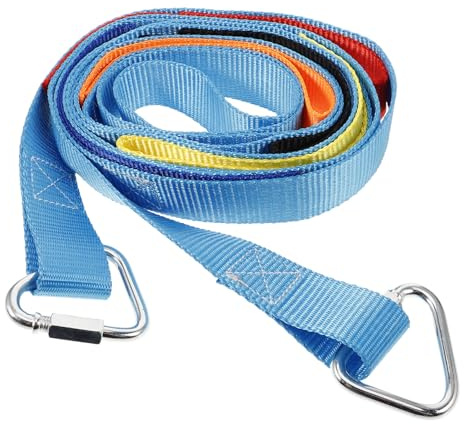 ZUNOXAZ Scala di Corda per Arrampicata Bambini 2 Metri 6 Gradini Corda Resistente per Attività All'aperto e Gioco Motorio per Arrampicata Indoor ed Esterna
