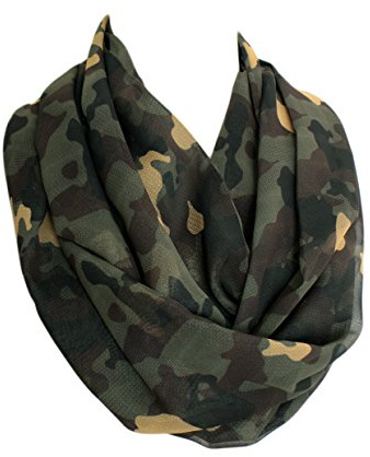 Etwoa Camouflage Infinity Scarf Circle Loop Scarf