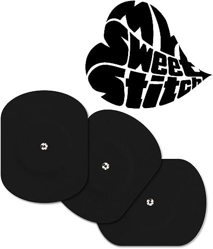 MySweetStitch - 10 x FreeStyle Libre 1 & 2 cerotti sensore, Overpatch ovale Ø 70 x 55mm, con foro di ventilazione, cerotto impermeabile, traspirante, delicato sulla pelle, Nero