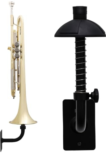 Gator Frameworks Recital Series Wall Hanger for Standard Sized Trumpets, (GFW-TRUMPETHNGR-BLK)