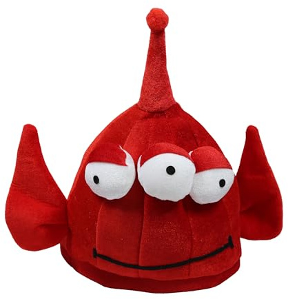 Hooin Chapeau Alien. Couvre-chef de Costume Alien à Trois Yeux Fait à la Main, avec Doublure Douce pour la Peau.
