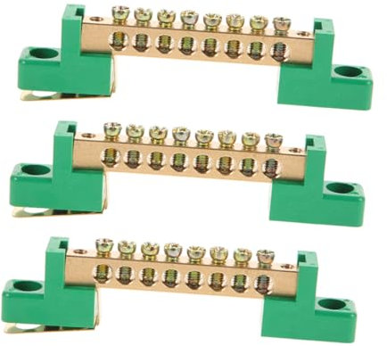 IWOWHERO Bornier De Construction En Cuivre 6x9 Tige À 6 Trous Fixe Pour Bloc Installation Facile