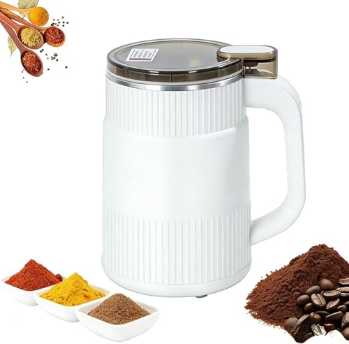 Multifunktionell kaffekvarn och kryddkvarn elektrisk 200 W kaffekvarn för kaffebönor, örter, nötter, korn, kryddor, nötter