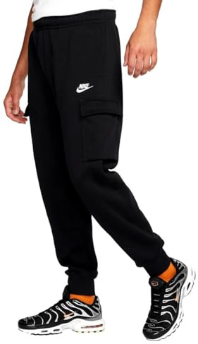 NIKE Mens M NSW Club Pant Cargo Bb Sport Trousers, Black/Black/(White), M EU