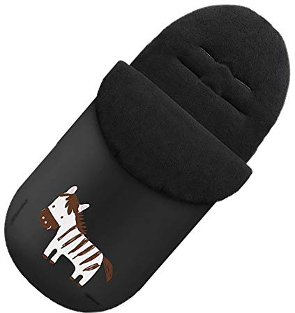 Baby Footmuff for Pushchairs Prams Buggys Joggers Strollers Toddler Cosytoes Winter Universal Waterproof Sleeping Bag with Fleece Lining Black