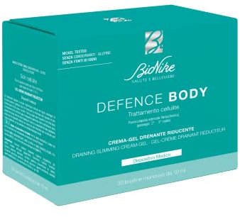Bionike Defence Body - Crema-Gel Trattamento Anti-cellulite, Azione Drenante e Riducente, per Pelli Sensibili e Intolleranti, Effetto Freddo, Stimola la Circolazione e Contrasta la Cellulite