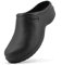 JOMIX Zuecos Sanitarios Mujer Calzado de Trabajo Hospital Cocina Jardín Zuecos Ergonómicos con Punta Cerrada Fabricados en Europa, Negro, 40 EU