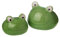 itsisa Schwimmtiere Frosch (2er Set) aus Porzellan schwimmend als Teich Deko - Deko für Vogeltränke, Fische, Gartenteich, Frösche, Gartendeko