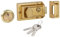 DIDA® Traditional Nightlatch with 3 Copper Keys, Premium Solid Brass Rim Cylinder, 60mm Backset, Suitable for Doors 38 to 57 mm Thick, Gold Nickel Finish, 5-Year Warranty,High Security Front Door Lock
