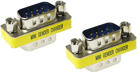RLECS 2 pz DB9 9Pin RS232 Cavo Seriale Maschio a Maschio Mini Gender Changer Adattatore Accoppiatore Connettore