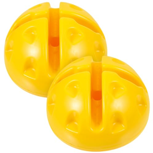 POPETPOP Football Corner Flag Base Weighted Plastic Pole Base for Soccer Agility Training and Basketball Sports Accessories Indoor Outdoor Use 2 Pack