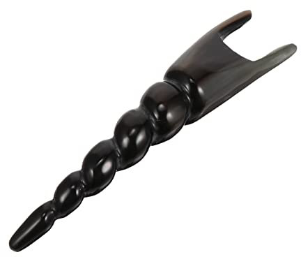 Healvian Horn Massage Tool Für Akupunkturpunkte Natürlicher Ochsenhorn Scraping Massager Ergonomisches Design Tragbar Für Gesicht Und Körpermassage