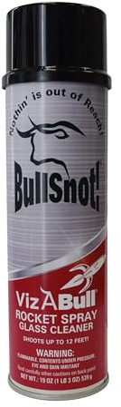 BullSnot! VizaBull Rocket Spray Glass Cleaner Windshield Glass Cleaner Truck Cleaning Supplies 19oz Spray Reaches Up To 12ft