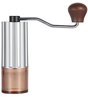 Handkaffekvarn, Handvevad Bönkvarn Kaffebönkvarn Manuell Hushållskvarn Bärbar Kaffekvarn Stålkärna Snabb Slipning Bärbar(Silver)