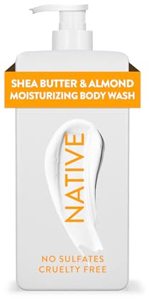 Native Moisturizing Body Wash Contains Naturally Derived Ingredients | For Women & Men, Sulfate, Paraben, & Dye Free Leaving Skin Soft and Hydrated | Shea Butter & Almond 18 oz