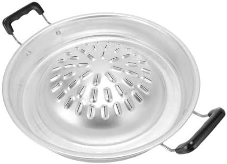 Fockety Padella per barbecue thailandese e coreano, padella antiaderente per grigliare bistecche affumicate, padella per barbecue in alluminio, padelle per BBQ da campeggio (30 cm/11.81in Colore