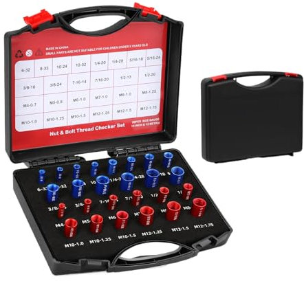 Calibro filettatura | Misuratori di dimensioni filettatura maschio femmina | Strumenti di misurazione per tecnici meccanici appassionati di identificare rapidamente l'area stretta auto