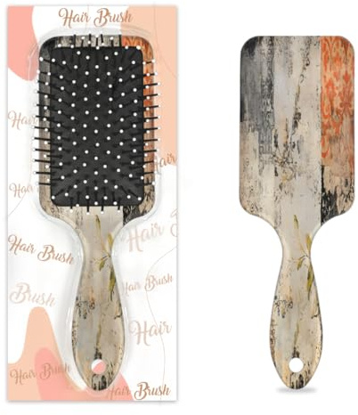 Spazzola districante per capelli da uomo e donna, spazzola flessibile con setole morbide (sfumatura vintage)