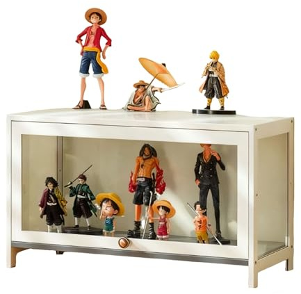 JFBLSD Vitrina Coleccionista Antipolvo con Puerta de Cristal Acrílico - Mueble Expositor para Cascos, Libros y Trofeos - Vitrina de Pie con Puertas Transparentes para Salón y Oficina(1 Door 80cm)