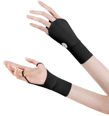 1 Pair Summer Sun Protection Golf Gloves Breathable Men Women Outdoor Sports UV Protection Fingerless Cooling Ice Silk Gloves Hand Sunshade Cover