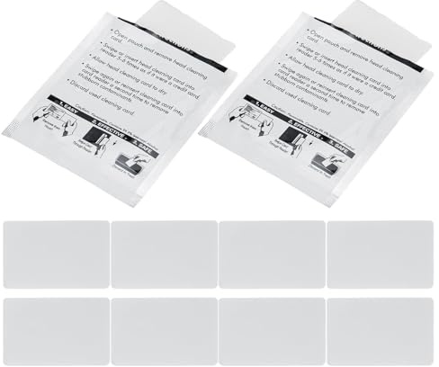 SKISUNO Tarjetas de Limpieza Prehumedecidas Cr80 PVC para Lectores de Tarjetas Inteligentes, 10 Unidades para Terminales Pos, Cajeros Automáticos y Control de Acceso en Banca y