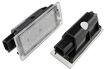 GOFORJUMP 2 unids Coche LED Número de Placa de Luz de la Lámpara de Reemplazo de Direce para R/enault Clio Megane Twingo II Lagane II5D Vel Satis Master